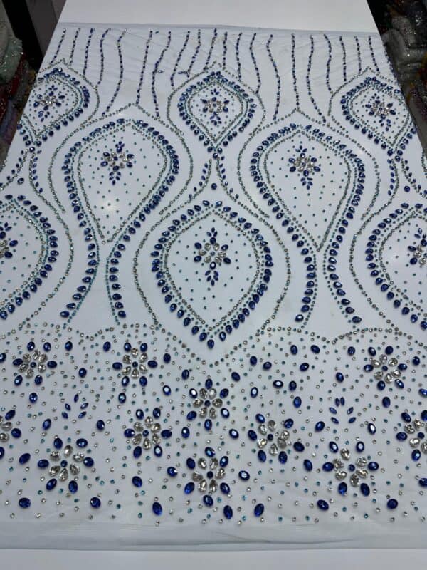 Luxury Embellished Lace Fabric –Embellished Fabric Collection FSL-LEF-FEB-193(4 yards) - Image 8