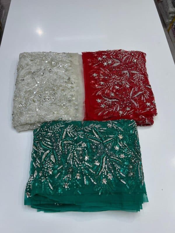 Luxury Embellished Lace Fabric –Embellished Fabric Collection FSL-LEF-FEB-174 (4 yards) - Image 4