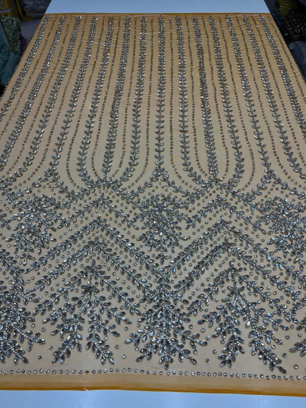 Luxury Embellished Lace Fabric –Embellished Fabric Collection FSL-LEF-FEB-175 (4 yards) - Image 2