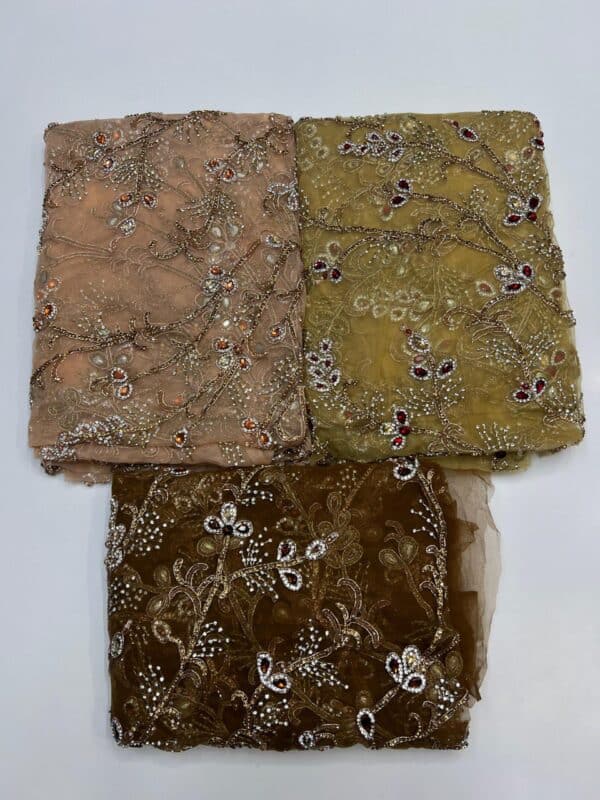 Luxury Embellished Lace Fabric –Embellished Fabric Collection FSL-LEF-FEB-180 (4 yards) - Image 2