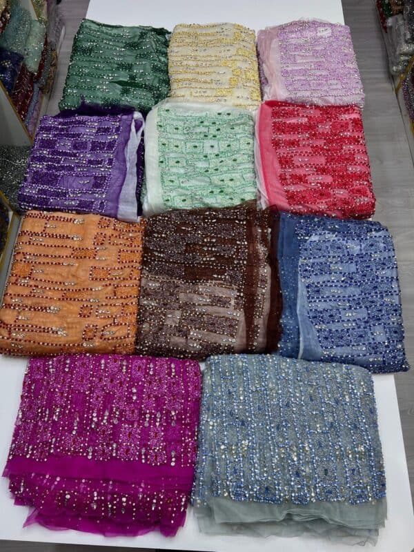 Luxury Embellished Lace Fabric –Embellished Fabric Collection FSL-LEF-FEB-181 (4 yards) - Image 10
