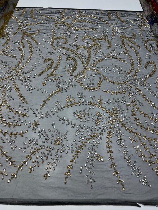 Luxury Embellished Lace Fabric –Embellished Fabric Collection FSL-LEF-FEB-195(4 yards) - Image 3