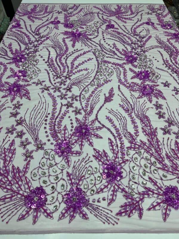 Embellished Tulle Fabric