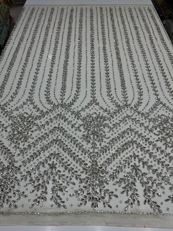 Luxury Embellished Lace Fabric –Embellished Fabric Collection FSL-LEF-FEB-175 (4 yards) - Image 3