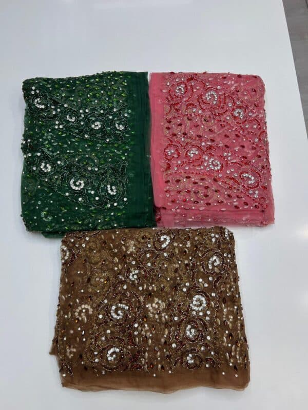 Luxury Embellished Lace Fabric –Embellished Fabric Collection FSL-LEF-FEB-179 (4 yards) - Image 4
