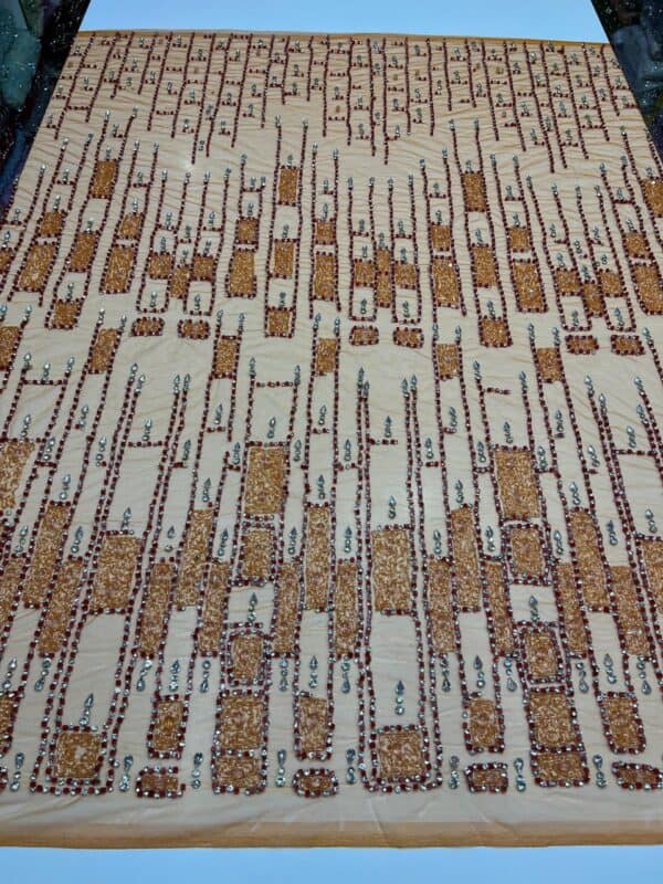 Luxury Embellished Lace Fabric –Embellished Fabric Collection FSL-LEF-FEB-181 (4 yards) - Image 9