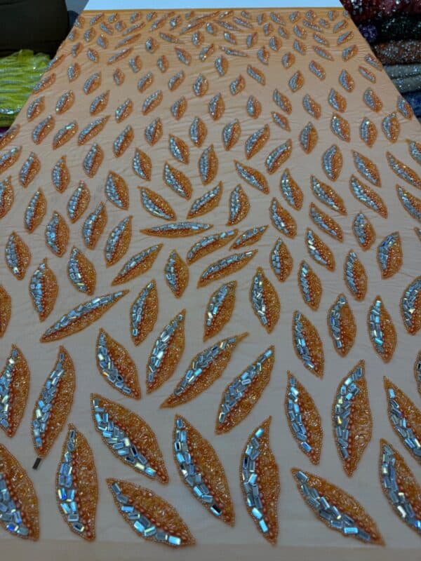 Luxury Embellished Lace Fabric –Embellished Fabric Collection FSL-LEF-FEB-186 (4 yards) - Image 2