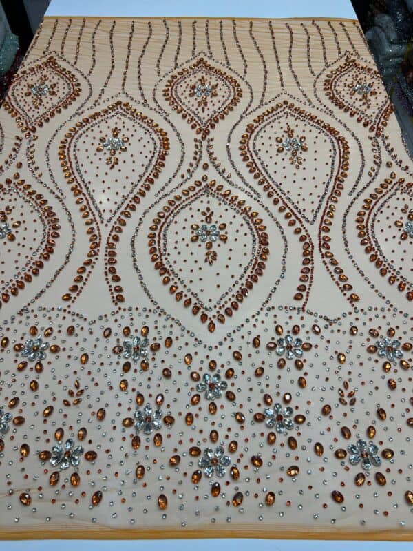 Luxury Embellished Lace Fabric –Embellished Fabric Collection FSL-LEF-FEB-193(4 yards) - Image 6