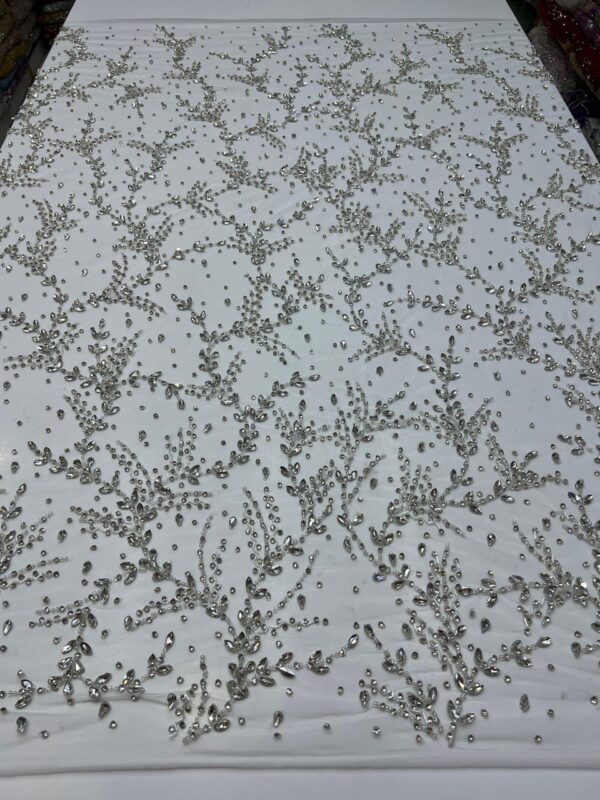 Luxury Embellished Lace Fabric –Embellished Fabric Collection FSL-LEF-FEB-178 (4 yards) - Image 2