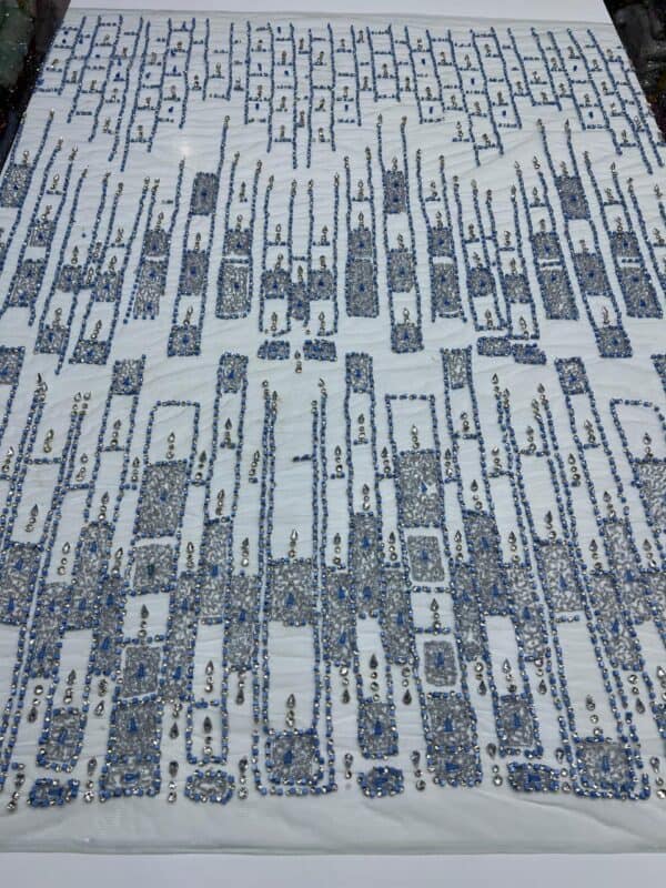Luxury Embellished Lace Fabric –Embellished Fabric Collection FSL-LEF-FEB-181 (4 yards) - Image 8