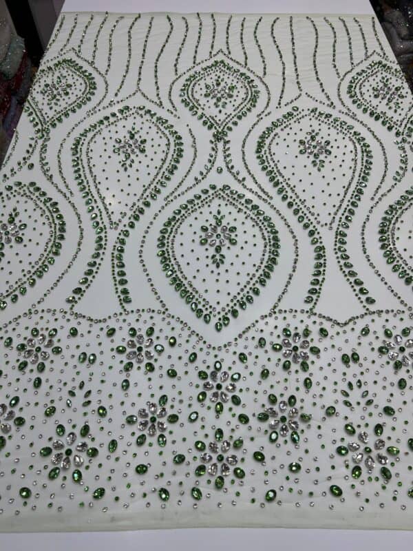 Luxury Embellished Lace Fabric –Embellished Fabric Collection FSL-LEF-FEB-193(4 yards) - Image 5