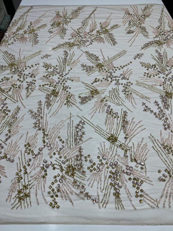 Luxury Embellished Lace Fabric –Embellished Fabric Collection FSL-LEF-FEB-198 (4 yards) - Image 6