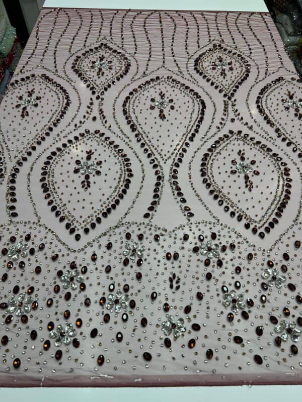 Luxury Embellished Lace Fabric –Embellished Fabric Collection FSL-LEF-FEB-193(4 yards) - Image 3