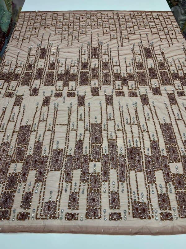 Luxury Embellished Lace Fabric –Embellished Fabric Collection FSL-LEF-FEB-181 (4 yards) - Image 6