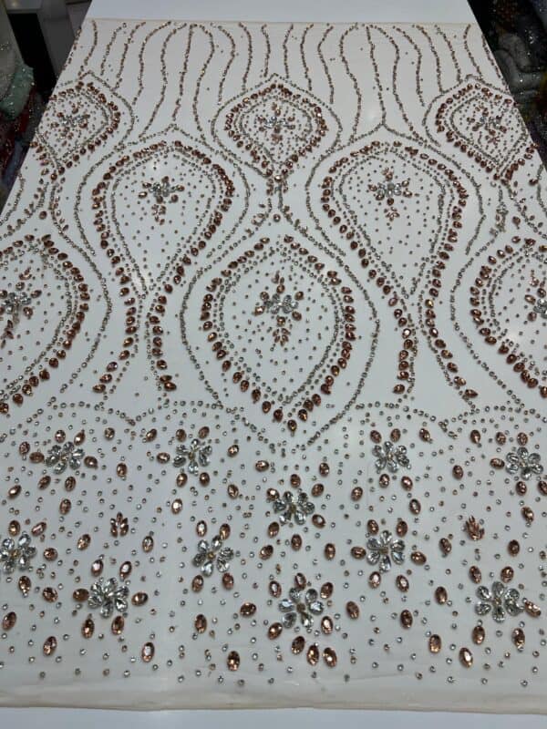 Luxury Embellished Lace Fabric –Embellished Fabric Collection FSL-LEF-FEB-193(4 yards) - Image 2