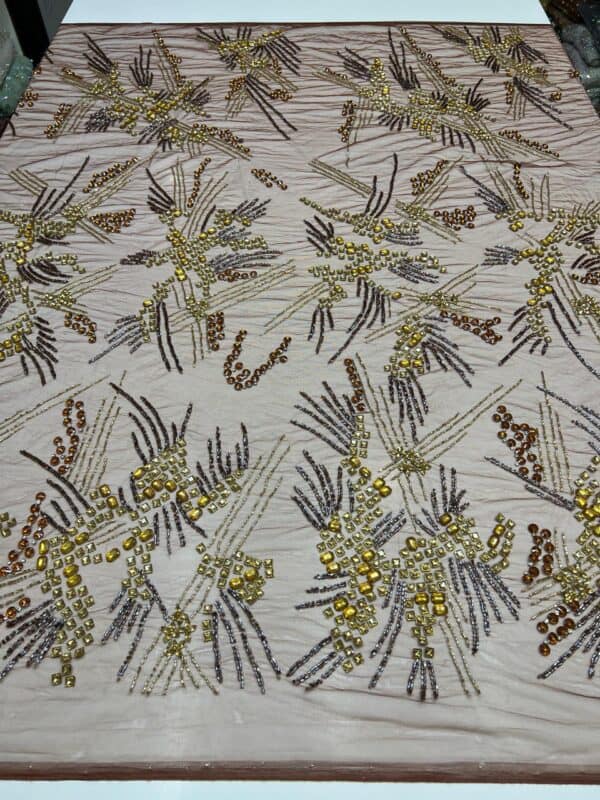 Luxury Embellished Lace Fabric –Embellished Fabric Collection FSL-LEF-FEB-198 (4 yards) - Image 8