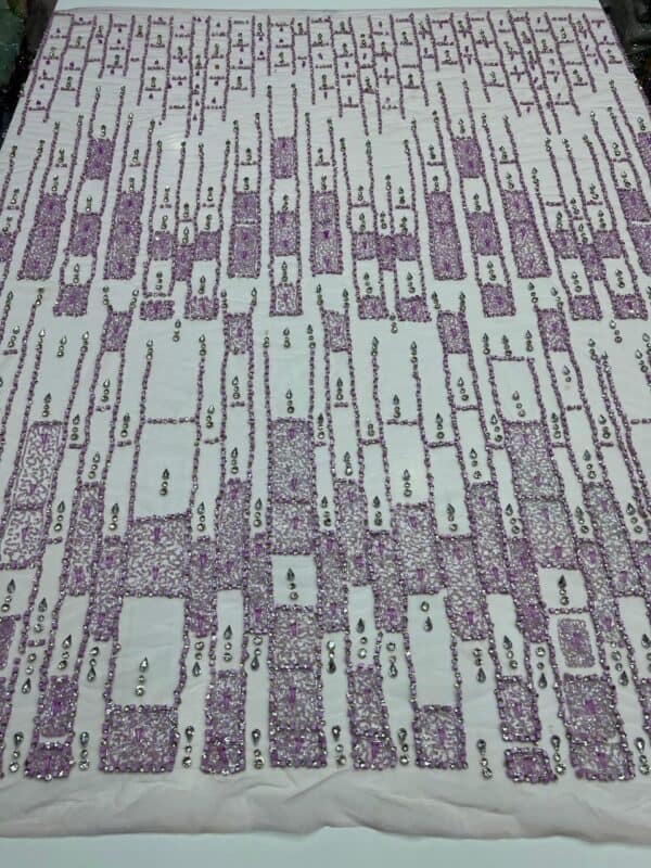 Luxury Embellished Lace Fabric –Embellished Fabric Collection FSL-LEF-FEB-181 (4 yards) - Image 5