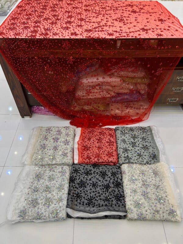 Crystal Embellished Fabric 