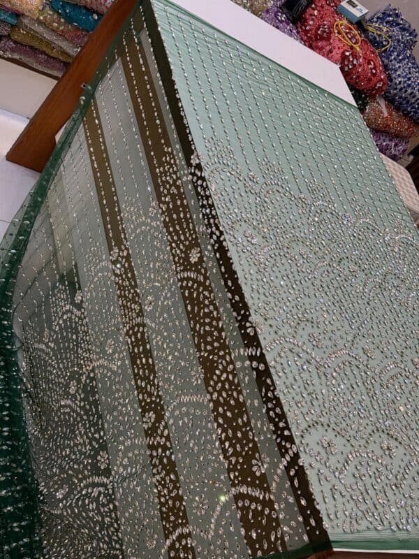 Luxury Embellished Lace Fabric –Embellished Fabric Collection FSL-LEF-FEB-233(4 yards) - Image 6