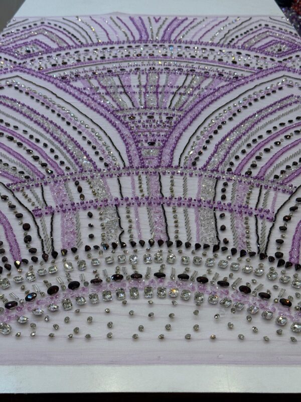 Luxury Embellished Lace Fabric –Embellished Fabric Collection FSL-LEF-FEB-235(4 yards) - Image 3