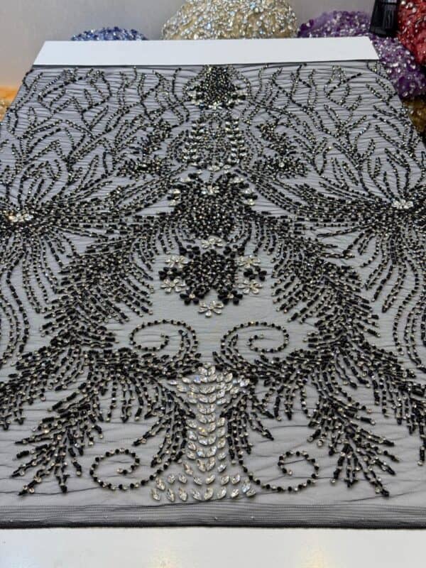 Luxury Embellished Lace Fabric –Embellished Fabric Collection FSL-LEF-FEB-232(4 yards) - Image 5
