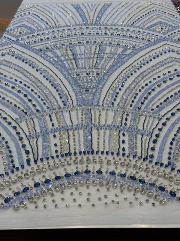 Luxury Embellished Lace Fabric –Embellished Fabric Collection FSL-LEF-FEB-235(4 yards) - Image 2