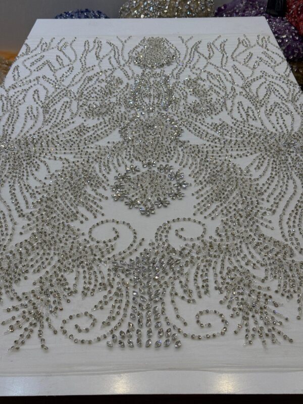 Luxury Embellished Lace Fabric –Embellished Fabric Collection FSL-LEF-FEB-232(4 yards) - Image 3