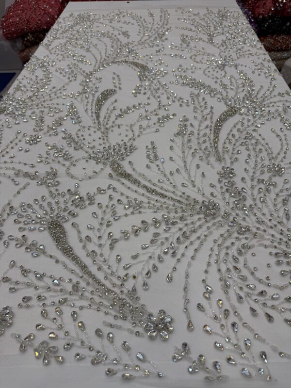 Luxury Embellished Lace Fabric –Embellished Fabric Collection FSL-LEF-FEB-234(4 yards) - Image 3