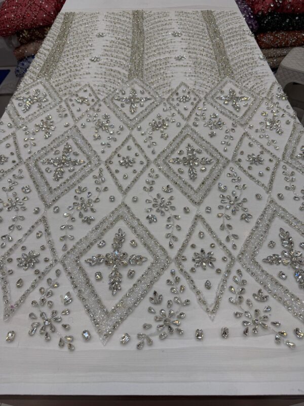 Luxury Embellished Lace Fabric –Embellished Fabric Collection FSL-LEF-FEB-231(4 yards) - Image 3