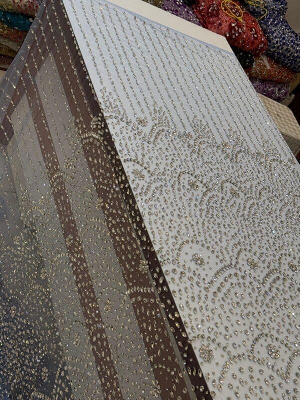 Luxury Embellished Lace Fabric –Embellished Fabric Collection FSL-LEF-FEB-233(4 yards) - Image 2