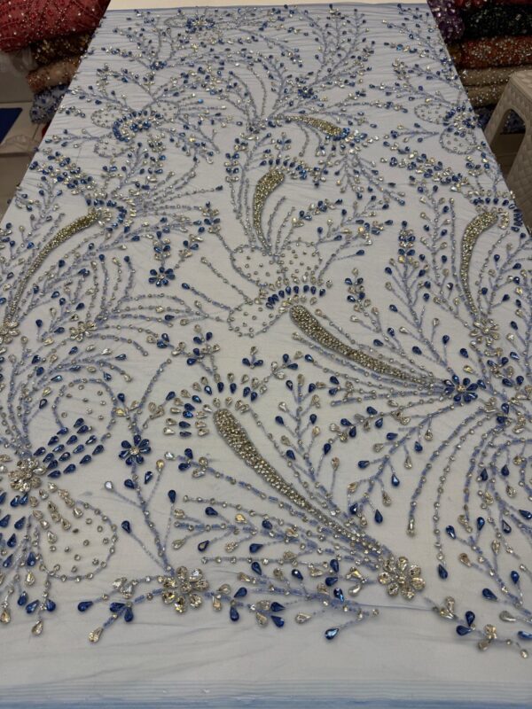 Luxury Embellished Lace Fabric –Embellished Fabric Collection FSL-LEF-FEB-234(4 yards) - Image 2