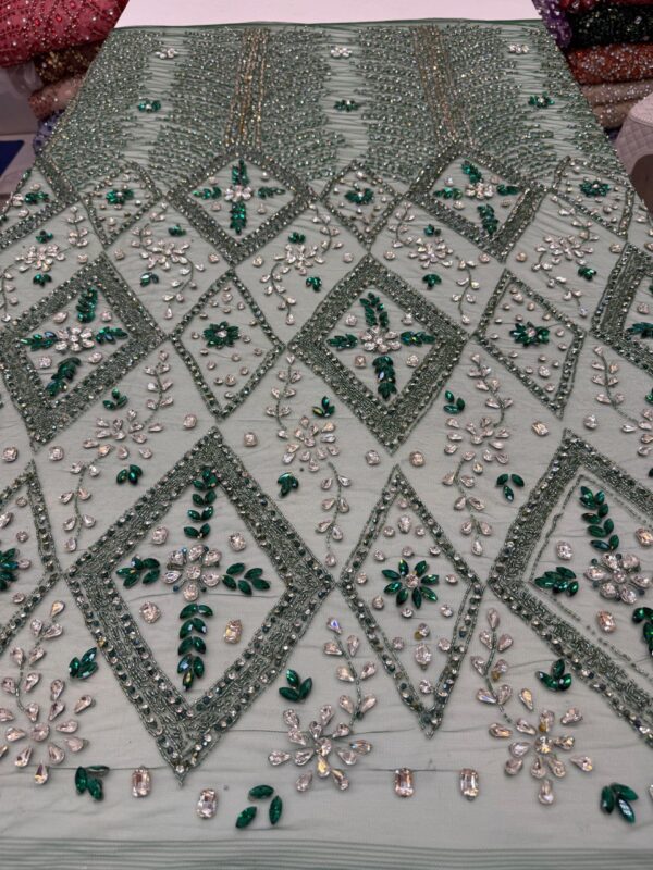 Luxury Embellished Lace Fabric –Embellished Fabric Collection FSL-LEF-FEB-231(4 yards) - Image 2