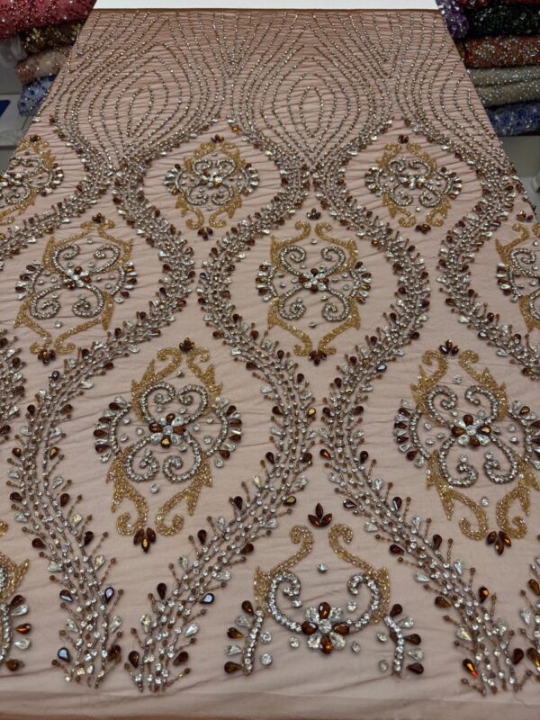 Luxury Embellished Lace Fabric –Embellished Fabric Collection FSL-LEF-FEB-230(4 yards) - Image 2
