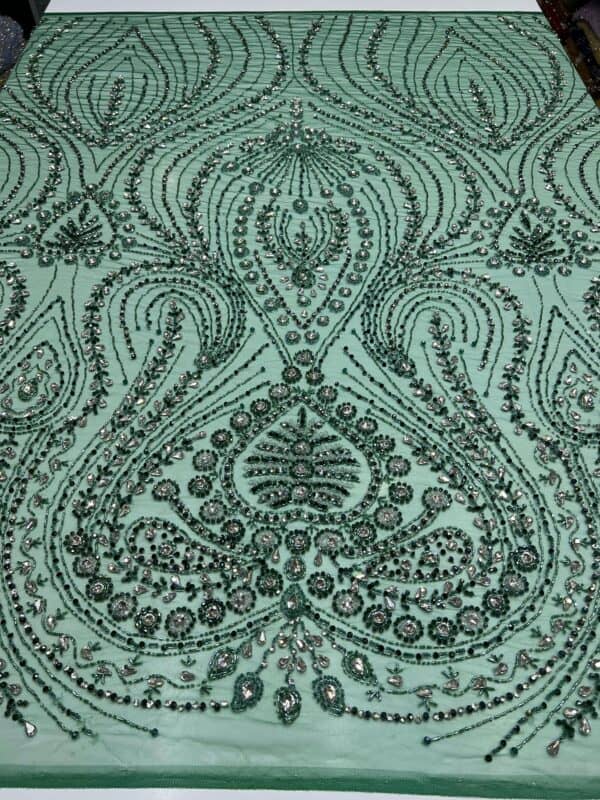 hand-beaded mesh