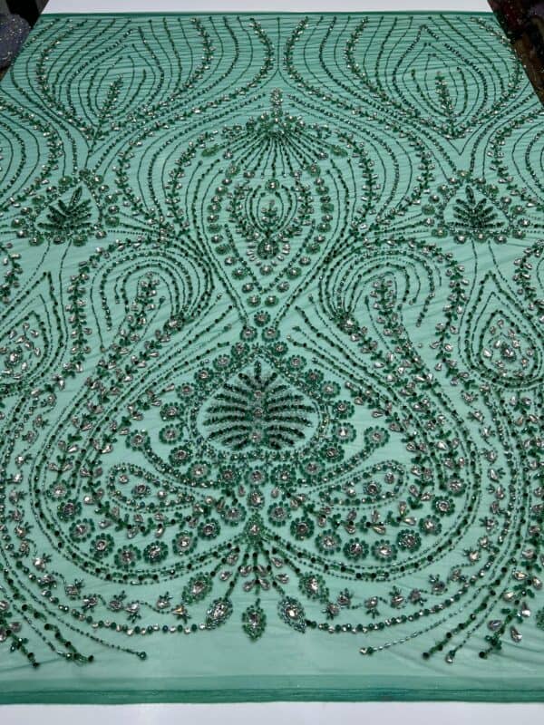 Luxury Embellished Lace Fabric –Embellished Fabric Collection FSL-LEF-FEB-260(4 yards) - Image 2