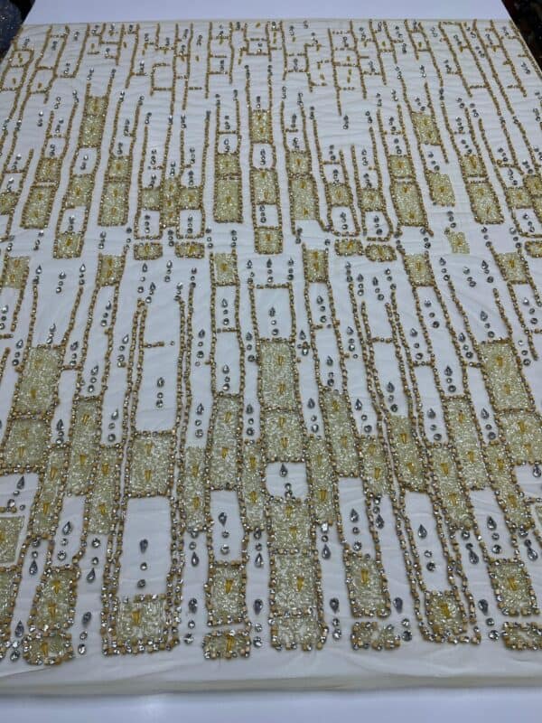 Luxury Embellished Lace Fabric –Embellished Fabric Collection FSL-LEF-FEB-261(4 yards) - Image 2