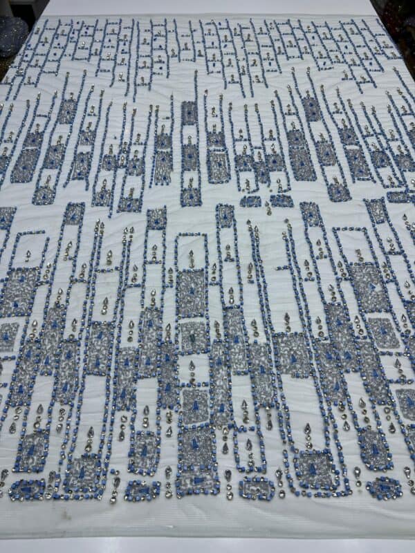 Luxury Embellished Lace Fabric –Embellished Fabric Collection FSL-LEF-FEB-261(4 yards) - Image 4