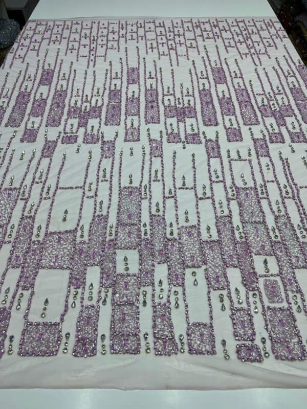 Luxury Embellished Lace Fabric –Embellished Fabric Collection FSL-LEF-FEB-261(4 yards) - Image 5