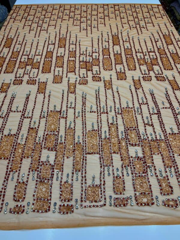 Luxury Embellished Lace Fabric –Embellished Fabric Collection FSL-LEF-FEB-261(4 yards) - Image 6