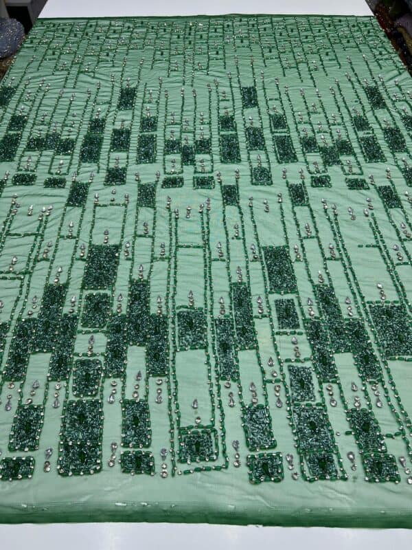 Luxury Embellished Lace Fabric –Embellished Fabric Collection FSL-LEF-FEB-261(4 yards) - Image 7