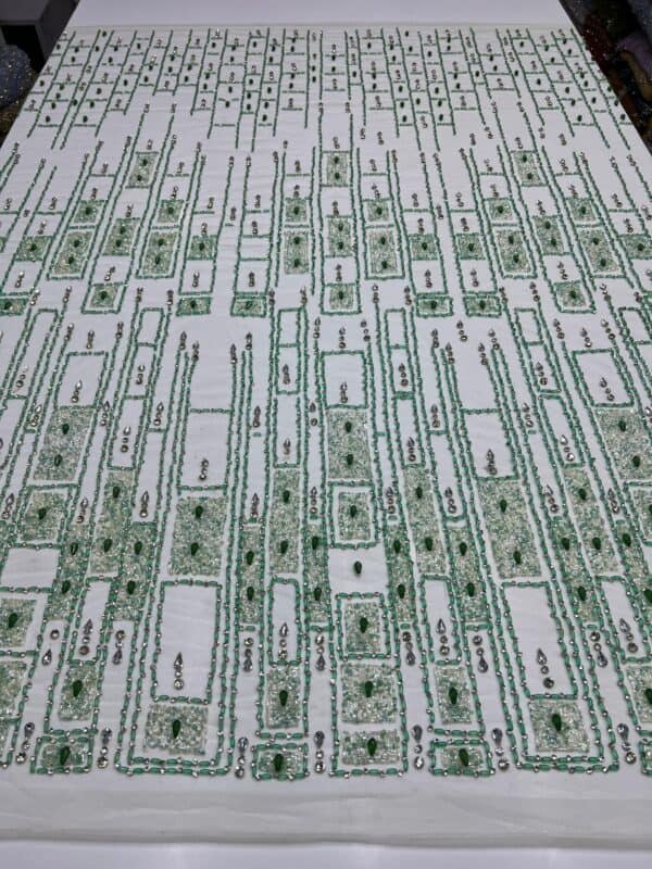 Luxury Embellished Lace Fabric –Embellished Fabric Collection FSL-LEF-FEB-261(4 yards) - Image 8