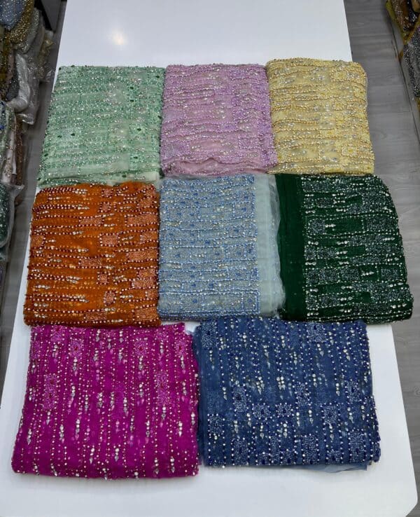 Luxury Embellished Lace Fabric –Embellished Fabric Collection FSL-LEF-FEB-261(4 yards) - Image 9