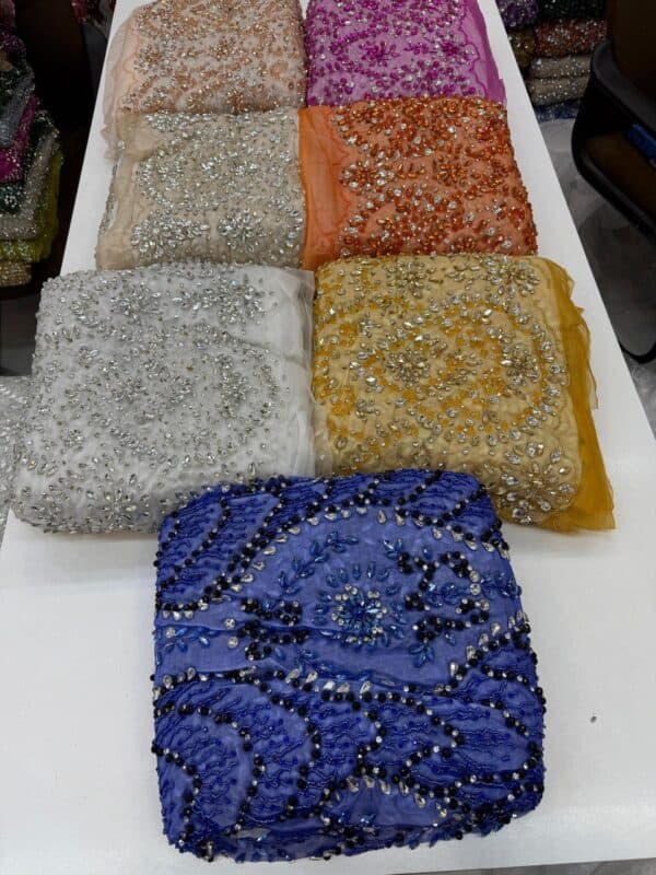 Luxury Embellished Lace Fabric –Embellished Fabric Collection FSL-LEF-FEB-236(4 yards) - Image 2