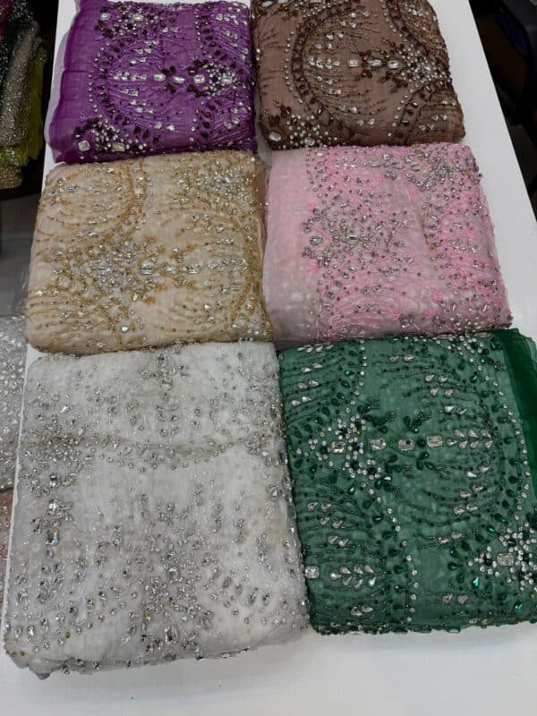 Luxury Embellished Lace Fabric –Embellished Fabric Collection FSL-LEF-FEB-237(4 yards) - Image 2