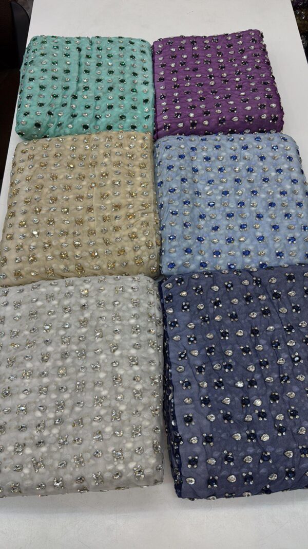 Luxury Embellished Lace Fabric –Embellished Fabric Collection FSL-LEF-FEB-239(4 yards) - Image 2