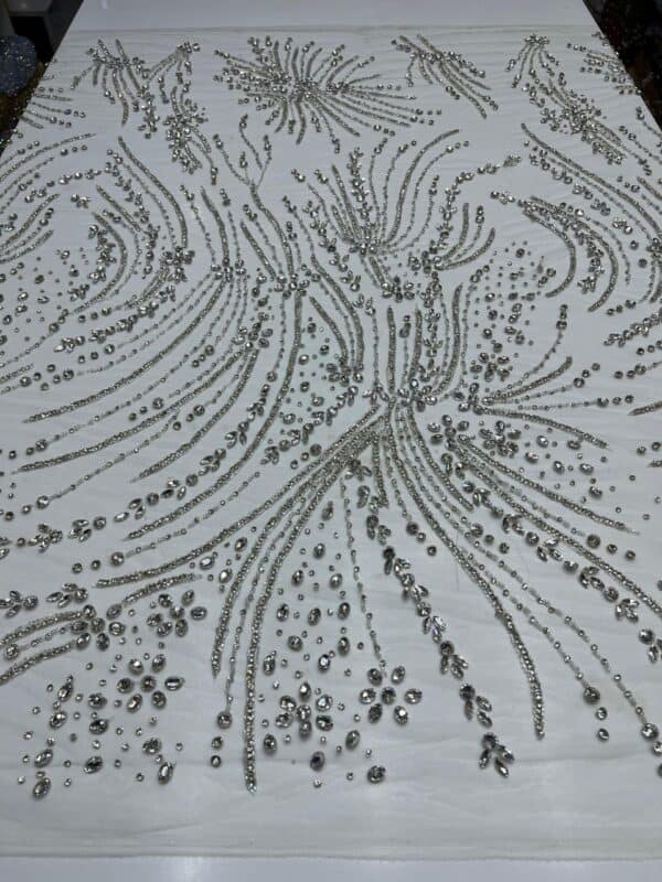 Luxury Embellished Lace Fabric –Embellished Fabric Collection FSL-LEF-FEB-241(4 yards) - Image 2