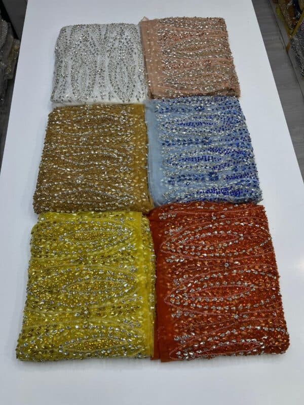 Luxury Embellished Lace Fabric –Embellished Fabric Collection FSL-LEF-FEB-242(4 yards) - Image 3