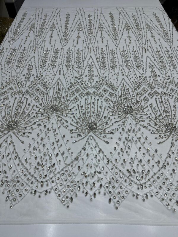 Luxury Embellished Lace Fabric –Embellished Fabric Collection FSL-LEF-FEB-246(4 yards) - Image 3