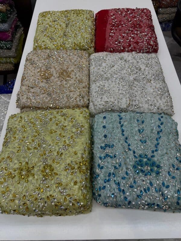 Luxury Embellished Lace Fabric –Embellished Fabric Collection FSL-LEF-FEB-238(4 yards) - Image 2