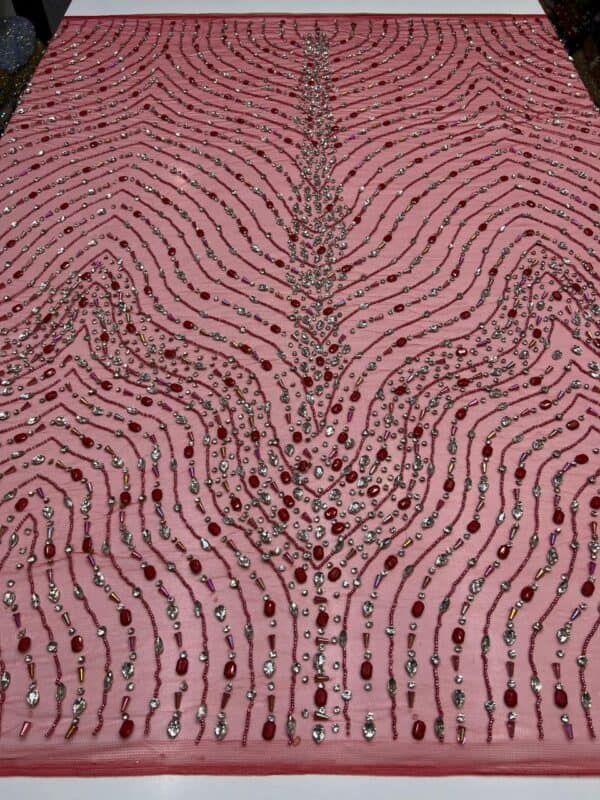 Luxury Embellished Lace Fabric –Embellished Fabric Collection FSL-LEF-FEB-240(4 yards) - Image 3